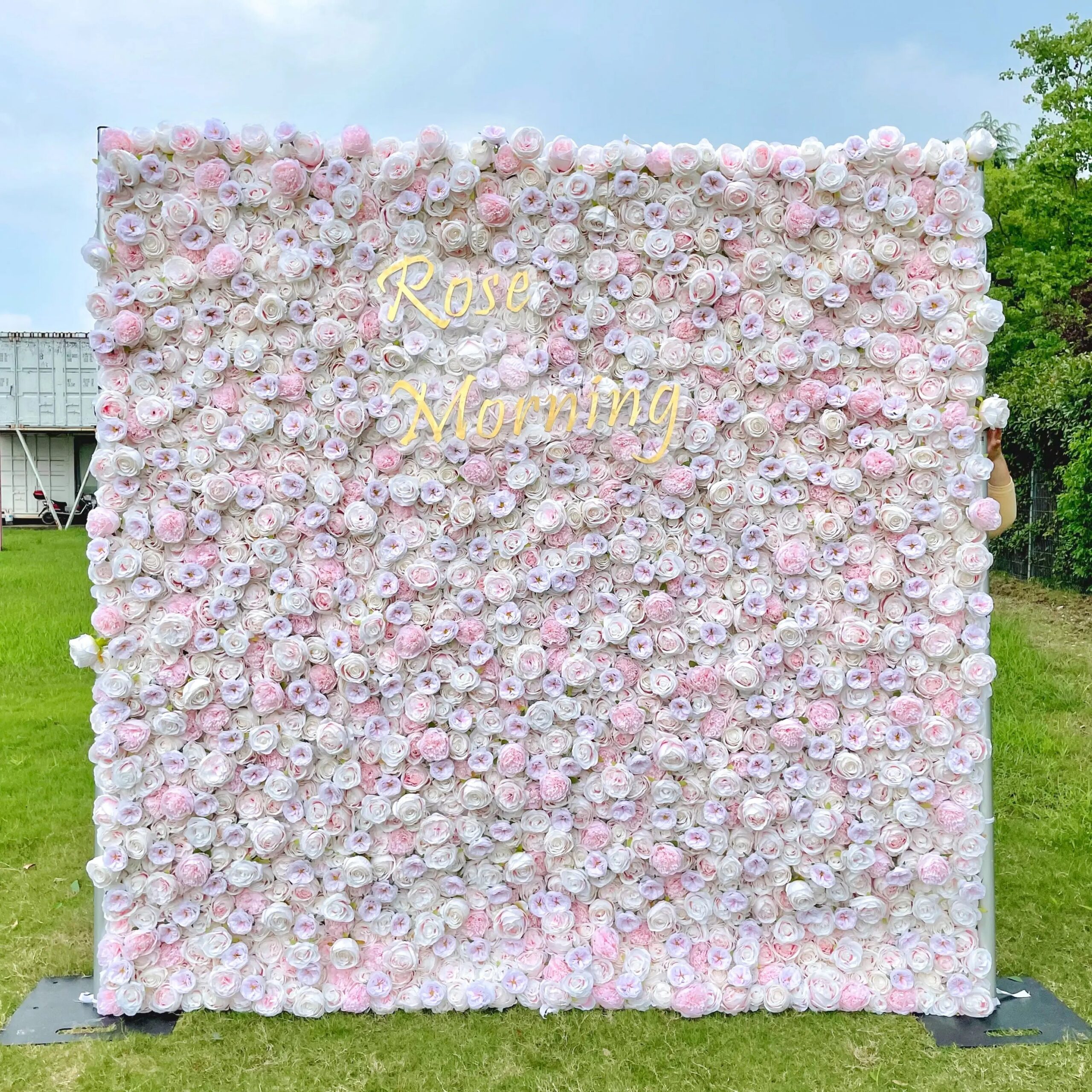 baby 3d fabric artificial rolling up curtain flower wall rose morning 27739126.jpg