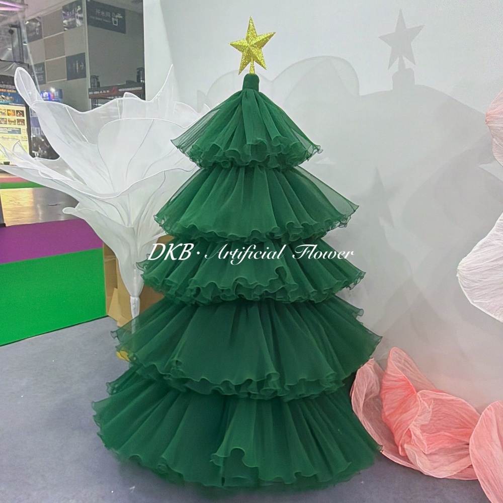 custom green tulle christmas tree ornaments 200cm.jpg