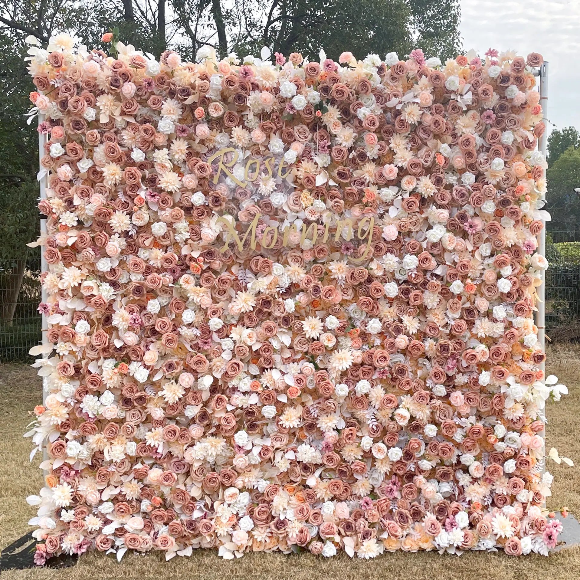 lynn 5d golden fabric artificial rolling up curtain flower wall rose morning 26958855.jpg