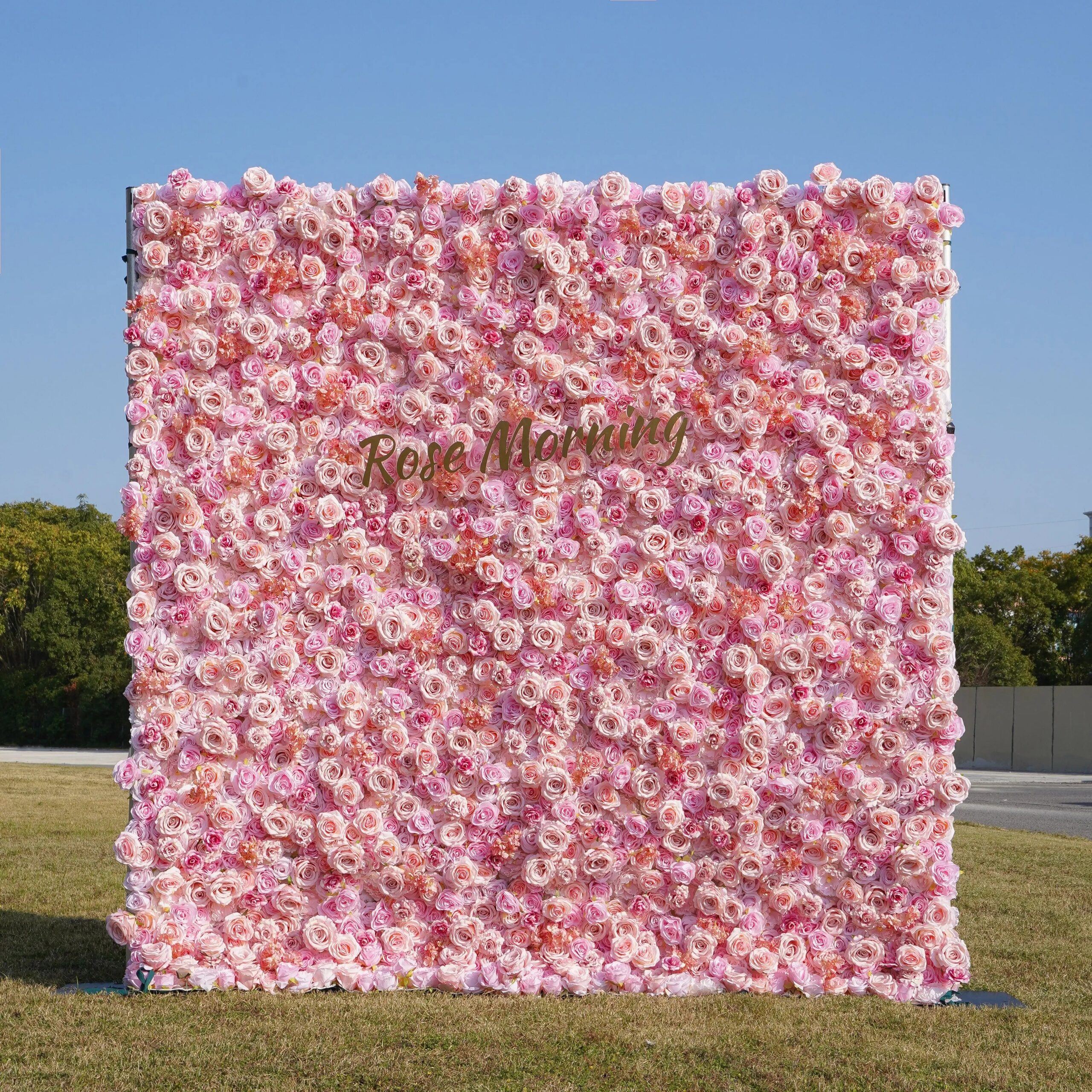 nana 3d fabric artificial rolling up curtain flower wall rose morning 27749015.jpg