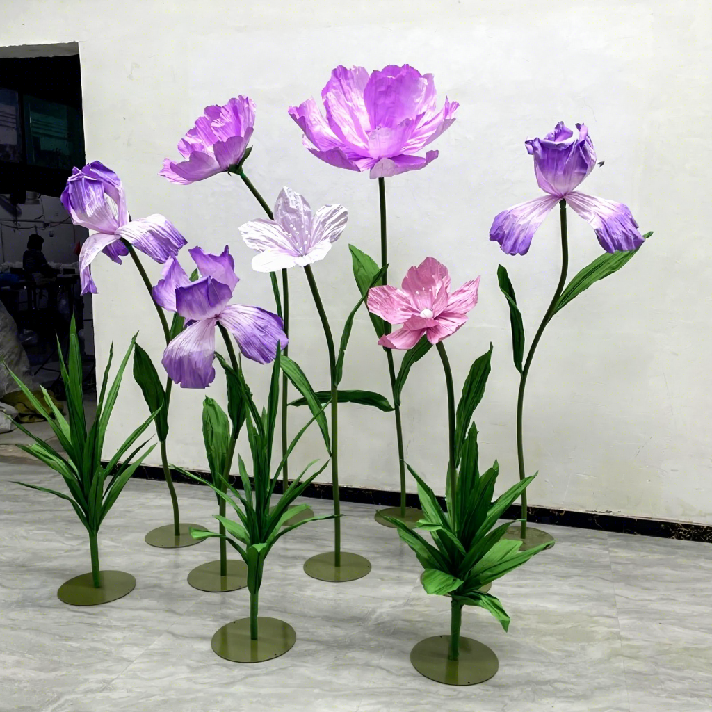 purple artificial giant paper flower handmade purple.png
